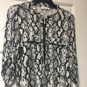 Calvin Klein black and white dress shirt